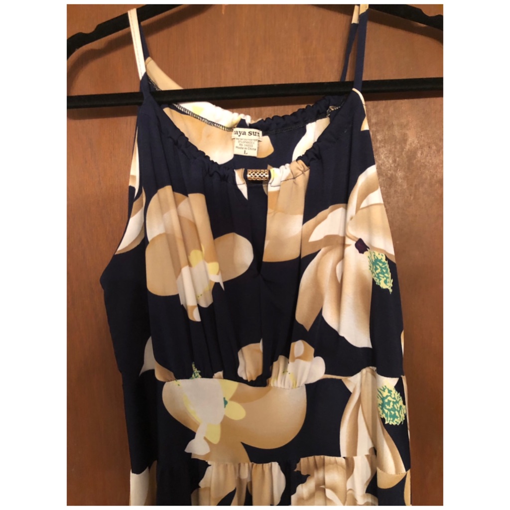 Navy Blue Floral Dress